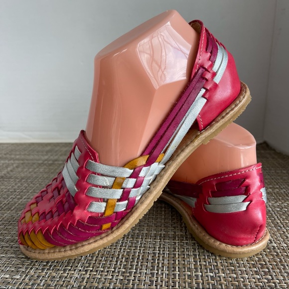 Mexican Huraches Sandals Multicolor Womens size 3 - Picture 11 of 17